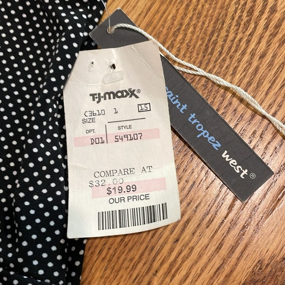 Womens pull on knee length skirt, black and white dot, Size XL, NWT - Picture 4 of 4